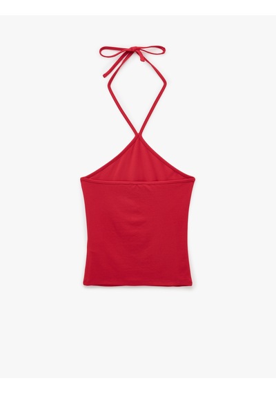 Koton Koton X Sibil Çetinkaya - Slim Fit Boyundan Bağlamalı Halter Yaka Top Kırmızı 6sak10071uk Koton Koton X Sibil Çetinkaya - Slim Fit Boyundan Bağlamalı Halter Yaka Top Kırmızı 6sak10071uk