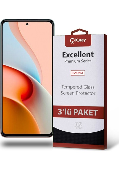 Xiaomi Redmi Note 9 Pro 5G ile Uyumlu Kırılmaz Cam Ekran Koruyucu Ekonomik 3'lü Paket