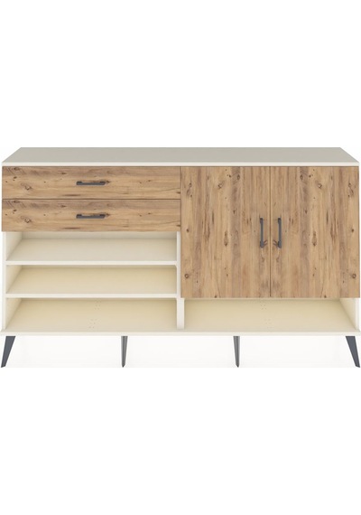 Arges Konsol 4 Raflı 2 Çekmeceli 2 Kapaklı 176x30x99 Aytaşı-çam Aytaşı-çam