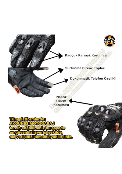 Speed Biker Motosiklet Eldiveni Yazlık Nefes Alabilir, Koruyucu, Ce Sertifikalı Motor Eldiveni