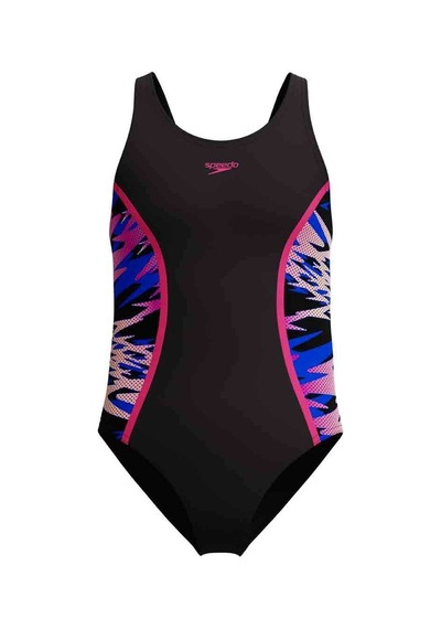 Speedo Hyperboom Splice Muscleback Kadın Yüzücü Mayosu Siyah