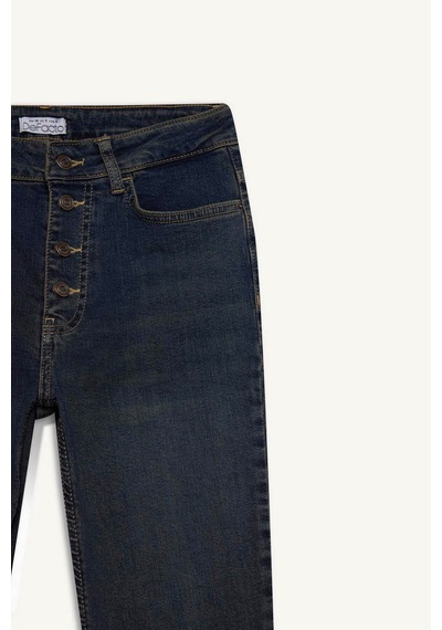 Defacto Mia Flare Fit Normal Bel Uzun Jean Yıkamalı Pantolon F5536ax26spnm34 Mavi-nm34