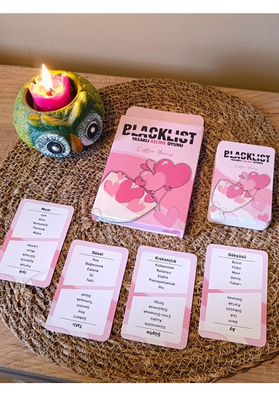 Blacklist Yasaklı Kelime Oyunu Çiftler Yarışı Kese Hediyeli 50 Kart Eğlenceli Grup & Parti Oyunu