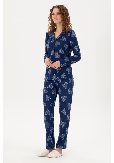U.s. Polo Assn. Kadın Lacivert Pijama Takım 50302757-vr033 Lacivert