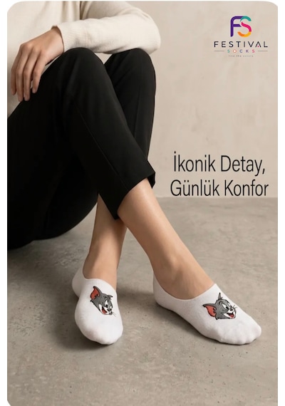 Festival Socks 5 Çift Kadın Görünmez Çorap Pamuklu No Show Babet Çorap Kaymaz Günlük Sneaker Çorabı 36-41 Beyaz Festival Socks 5 Çift Kadın Görünmez Çorap Pamuklu No Show Babet Çorap Kaymaz Günlük Sneaker Çorabı 36-41 Beyaz