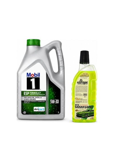 Mobil 1 ESP Formula P Dexos2 DPF 5W-30 Motor Yağı 5 L + Oto Şampuan 1000 ML