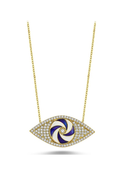 Sarmal Model Beyaz Zirkon Taşlı Hayalet Kolye (498564458)