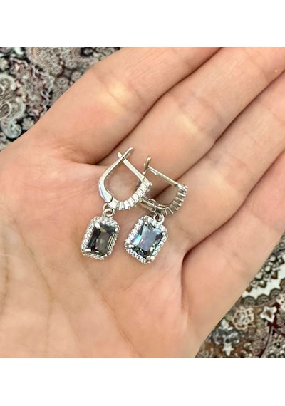 Allahverdi Türkmen Mistik Topaz Gümüş Küpe