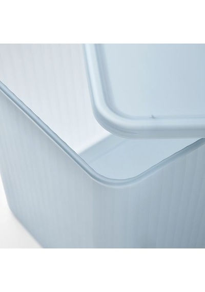 Ikea Rykta Kapaklı Kutu, Şeffaf Gri-mavi, 24x36x23 Cm/14.5 Lt