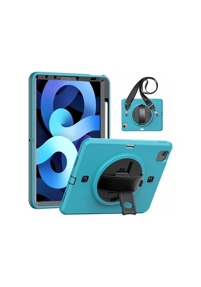 Uray Store Apple iPad Uyumlu Pro 11 2020 Kılıf Strap-c Otterbox Tablet Kapak - Mavi Arka Kapak