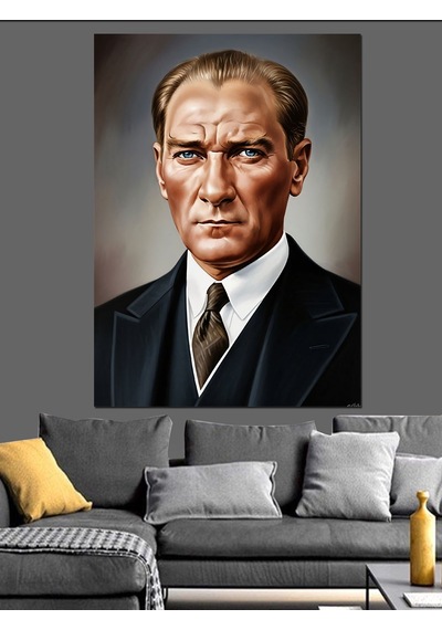 Ahşap Tablo Mustafa Kemal Atatürk Portresi Hayvan Tabloları