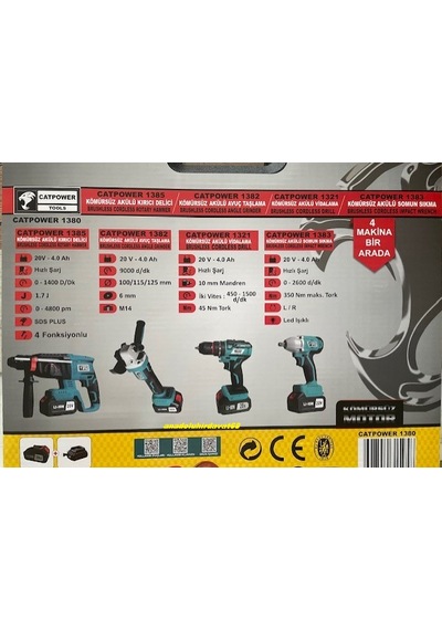 Catpower Pro4 Akülü Set Kırıcı Delici Avuç Taşlama Akülü Matkap Bijon Sökme Seti 35pcs