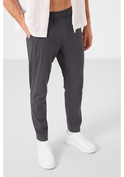 Tommylife Antrasit Standart Fit Dokuma Hafif Esnek Chino Erkek Pantolon - 82177 Antrasit