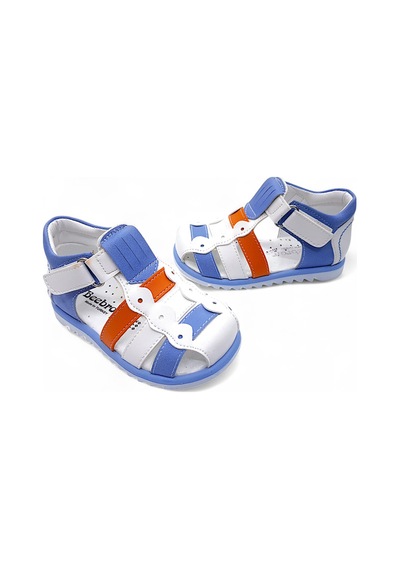 Beebron Ortopedik Erkek Bebek Ve Çocuk Sandaleti Ebgcm2406 Beyaz Mavi Turuncu Beebron Ortopedik Erkek Bebek Ve Çocuk Sandaleti Ebgcm2406 Beyaz Mavi Turuncu