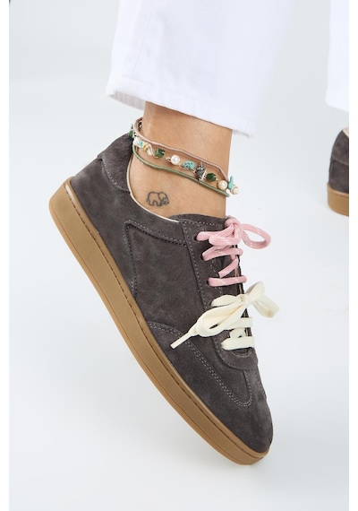 Manijero Krahe Barbella Kadın Hakiki Deri Üç Ayrı Alternatif Bağcıklı Antrasit Sneakers Manijero Krahe Barbella Kadın Hakiki Deri Üç Ayrı Alternatif Bağcıklı Antrasit Sneakers
