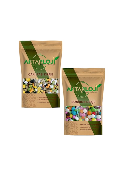 2 Kg Çakıltaşı + 2 Kg Bonibon Çikolata Draje 2'li Set 1. Kalite