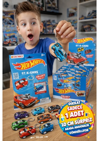 Hot Wheels Gt K-cars Sürpriz Anahtarlık 3d Yumuşak Dokulu Koleksiyon Oyuncağı 10 Cm - 1 Adet