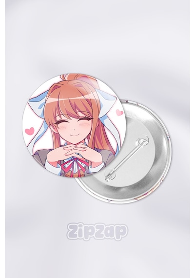 Ddlc Doki Doki Literature Club Video Oyun Çanta Süsü Rozet İğneli Buton Rozet Seti 1 Adet Çok Renkli
