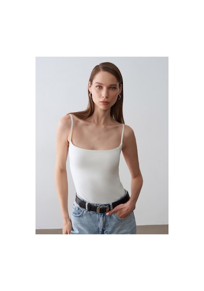 Dilvin 21200 Bra-free Askılı Top Ekru