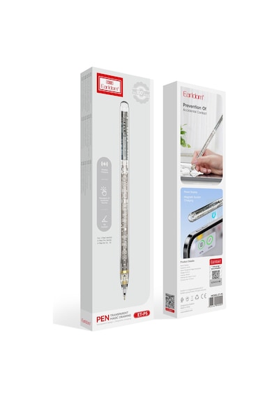 Earldom P5 Transparan Dokunmatik Stylus Kalem Beyaz M414