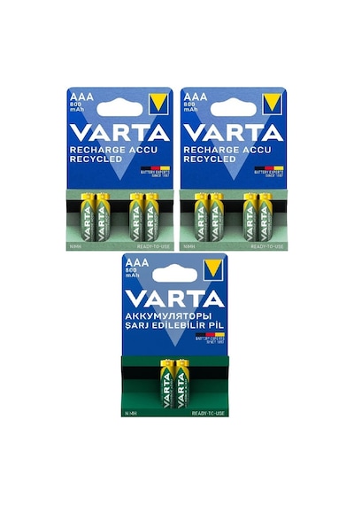 Varta 56703 800 mAh Blister AAA Ni-MH Şarj Edilebilir İnce Kalem Pil 2 x 5'li