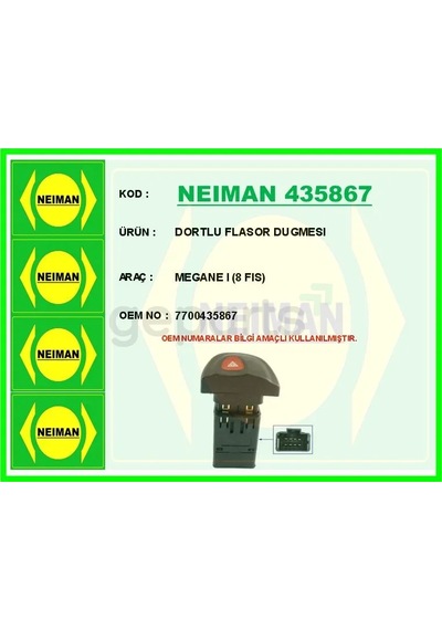 Dortlu Flasor Dugmesi Megane 1 8 Fıs