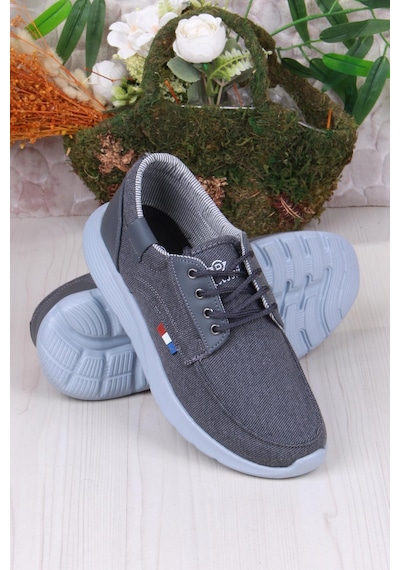 Fort Dks 020 Hafif Rahat Keten Sneaker Erkek Ayakkabı Füme