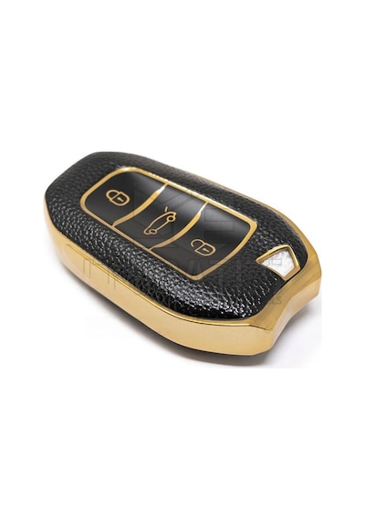 Gma Keys Lüx Peugeot 208 308 508 2008 3008 5008 Rifter Anahtar Kılıfı Siyah Gold Altın Renk