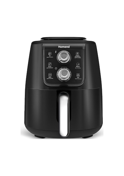 Homend Airfryday 2509H Siyah Silver Çelik Hazneli 4 Lt
