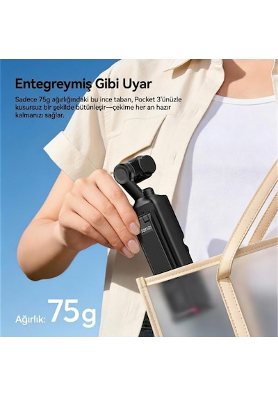 Ulanzi Ma66 Manyetik Quick Release Tripod Pocket 3 Ve 4 İçin - C110a Siyah