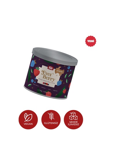 Evereat Everberry Dondurularak Kurutulmuş Yaban Mersini, Çilek, Ahududu, Böğürtlen Karışımı 35 G