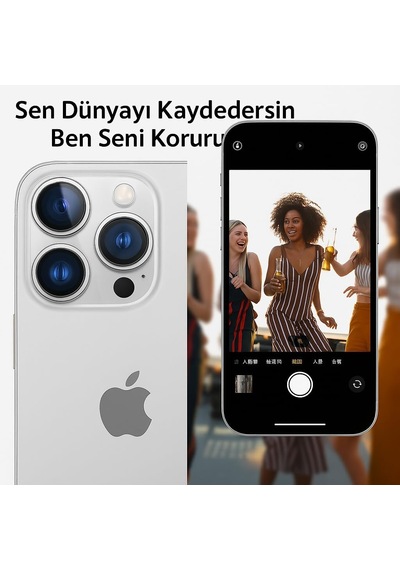Premium Safir Kamera Lens Koruyucu İphone 17 Pro / 17 Pro Max, Havacılık Sınıfı Alüminyum Çerçeve, Ultra Hd Netlik, Çizilmeye Karşı Üstün Koruma Deep Blue, İphone 17 Pro / 17 Pro Max