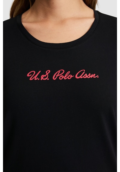 U.s. Polo Assn. Kadın Siyah Tişört Basic 50323450-vr046 U.s. Polo Assn. Kadın Siyah Tişört Basic 50323450-vr046