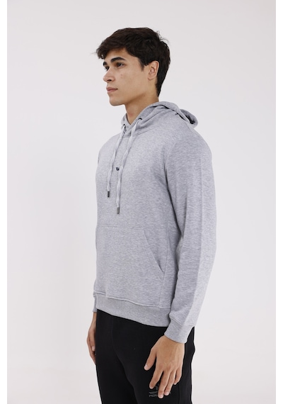 Rowinger Kanguru Cepli Ayarlanabilir Kapüşonlu Sweatshirt Grey