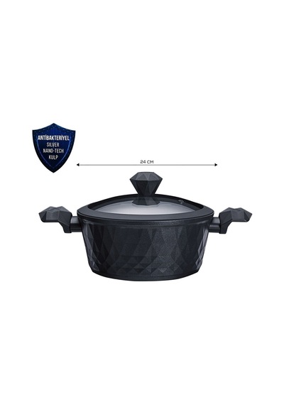 Karaca BioDiamond Antibakteriyel Kulp İndüksiyon Tabanlı Tencere 24 CM 3.9 L