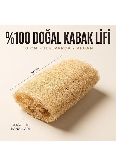 Doğal Kabak Bulaşık Süngeri 10 Cm Doğal Lifler Anti-bakteriyel 1 Adet