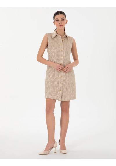 Pierre Cardin Kadın Bej Elbise Dokuma 50305999-vr011 Bej