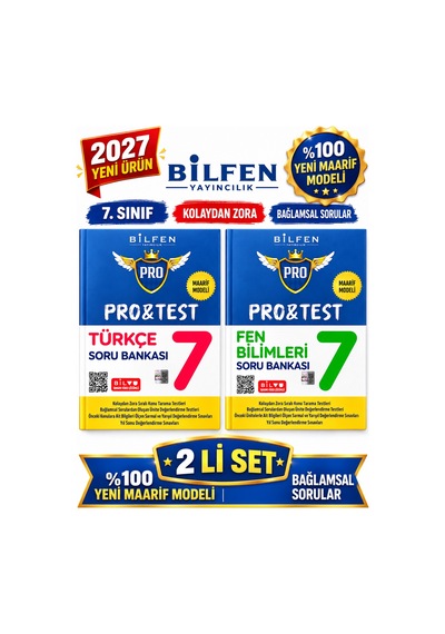 Bilfen 7.sınıf Protest 2027 Fen-türkçe %100 Maarif Model Bağlamsal Soru Bankası Seti