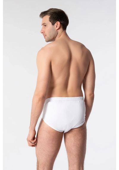 Tutku Erkek Beyaz Kom Slip Külot 6'lı Paket %100 Pamuk Ter0109 Beyaz