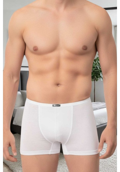 Tezzgelsin Erkek Pamuklu 3'lü Modal Boxer Beyaz