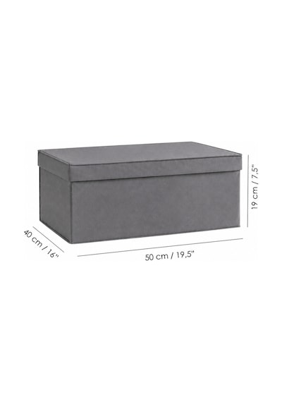 6'lı Organizer Baza Hurç Seti - Çok Amaçlı Kapaklı Saklama Kutusu 50x40x19cm Antrasit