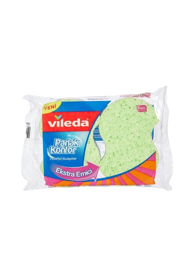 Vileda Konfor Oluklu Sünger, 2'li Paket,parlak
