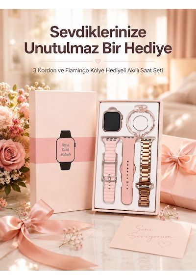 Akıllı Saat Sesli Görüşme Bildirim Görme Uyku Ve Sağlık Takibi