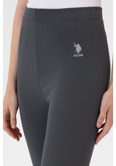 U.S. Polo Assn. Kadın Antrasit Yüksek Bel Toparlayıcı Günlük Tayt 50314365-VR006