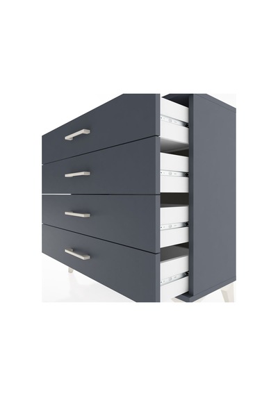 Arges Şifonyer 4 Çekmeceli 88x30x80 Antrasit-antrasit Antrasit