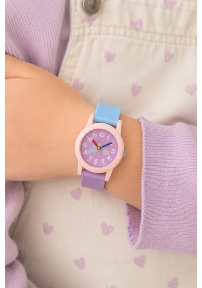 Şeker Desenli Açık Pembe Kız Çocuk Kol Saati Analog Saat St-304417