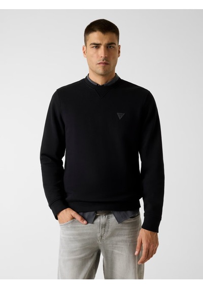 Guess M6rq08kcn01 Cn Ls Basic Erkek Sweatshirt Siyah