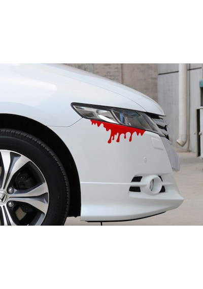 3 Adet Oto Far Altı Kan Sticker. Araba Kan Sticker