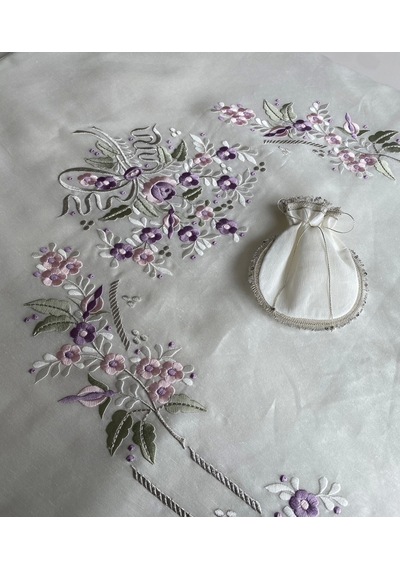 Flower Garden İpek Seccade - Lila