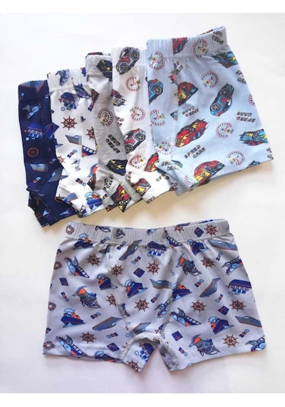 Kota Erkek Çocuk Desenli Boxer 6 Adet - 1013